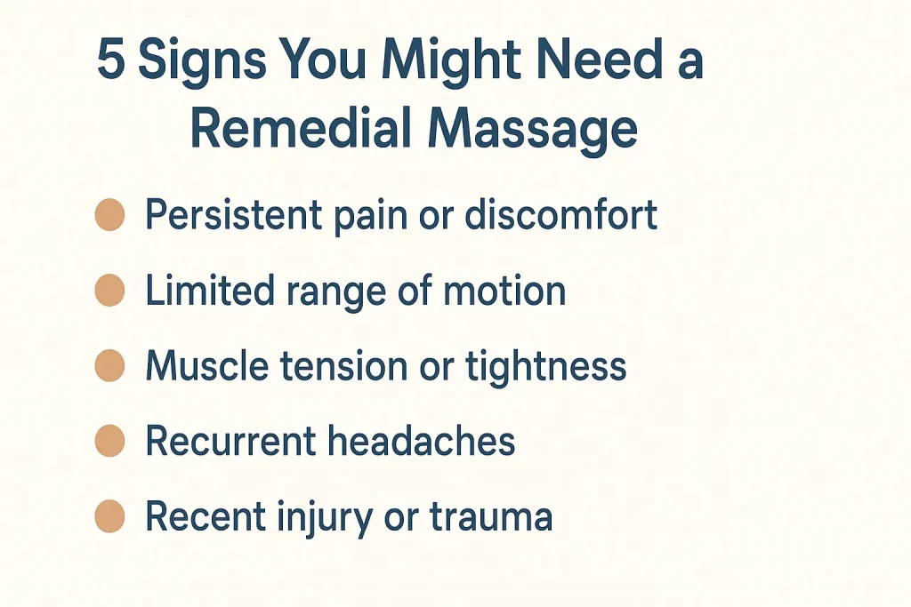 5 Signs You Might Need a Remedial Massage